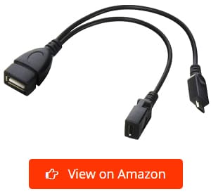 PRO OTG Cable Works for Lenovo IdeaTab A1000 Right Angle Cable Connects You to Any Compatible USB Device with MicroUSB