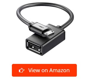 PRO OTG Cable Works for Micromax Q371 Right Angle Cable Connects You to Any Compatible USB Device with MicroUSB Cable! 