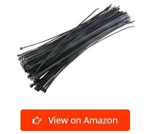 50pcs Zip Ties Cable Ties Strength Tie Wraps Tying Cables Wires Black 4/8/12inch 