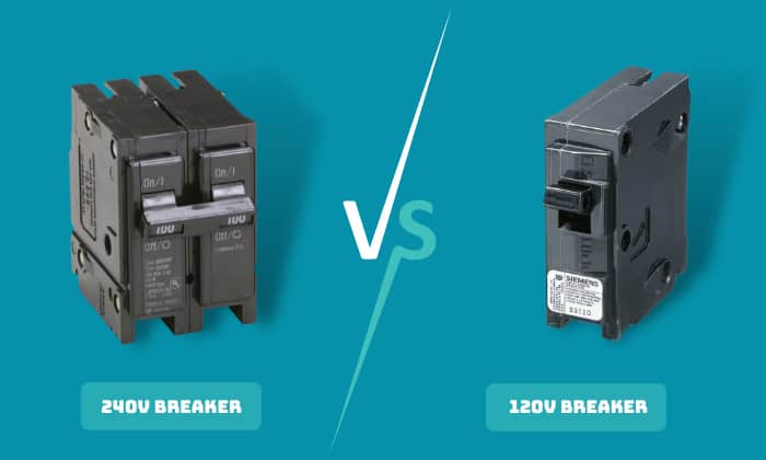 240v breaker vs 120v breaker