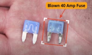 what does a blown 40 amp fuse look like