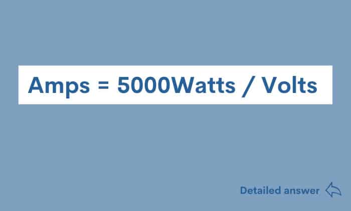 how many amps is 5000 watts