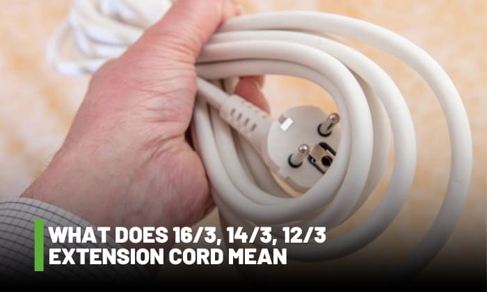 what does 16/3, 14/3, 12/3 extension cord mean
