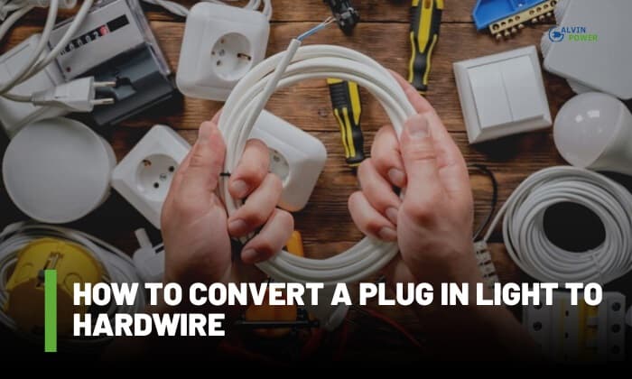 how to convert a plug in light to hardwire