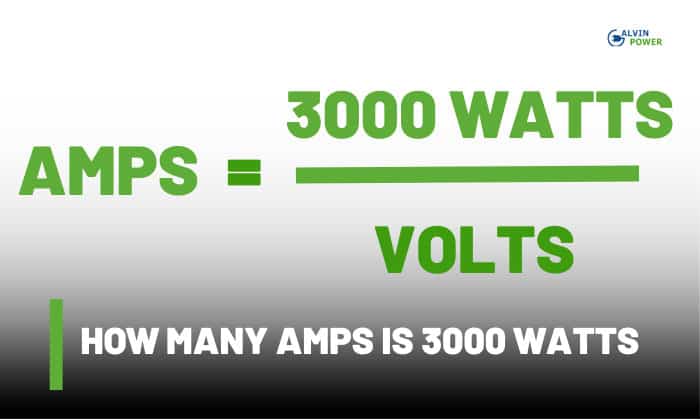how many amps is 3000 watts