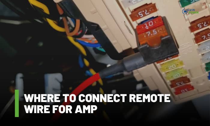 where to connect remote wire for amp
